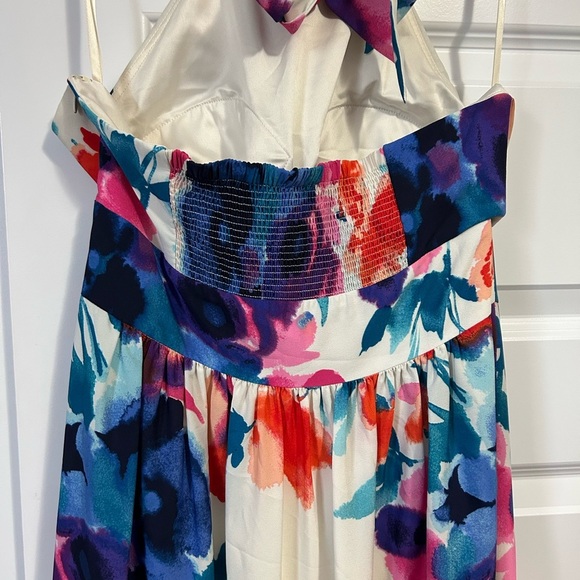 NEW Eliza J Floral Halter Maxi Formal Dress - Picture 4 of 13